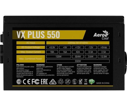 Zasilacz AeroCool PGS VX 550W 80 Plus